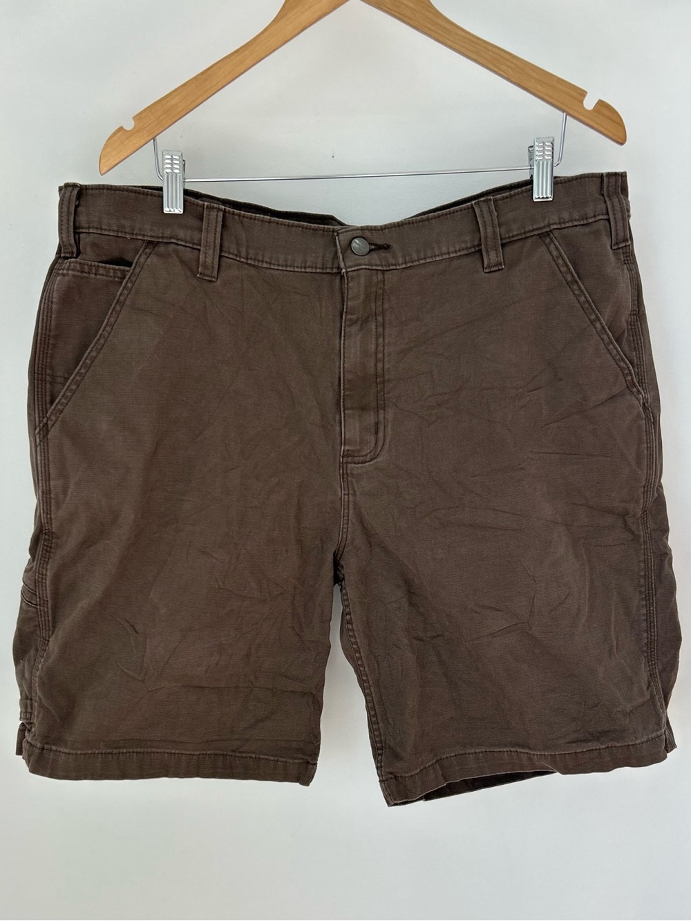 Carhartt Men’s Brown Canvas Utility Work Shorts Size 40 Relaxed Fit